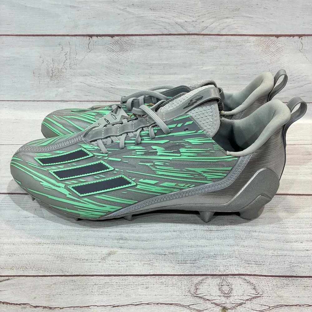 Adidas Adizero 12.0 Flash Football Cleats‎ Gray Green 13.5 IG9573 NEW